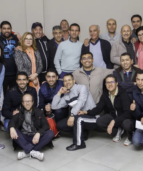 Membres de l'ASBM réunis lors d'un tournoi de bowling